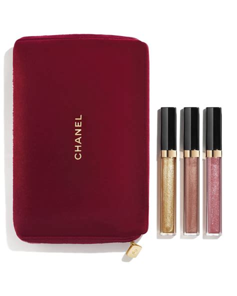 chanel lip trio gift set|Chanel lip gloss.